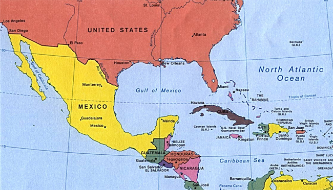 ¿Con qué países hace frontera México? - Saberia