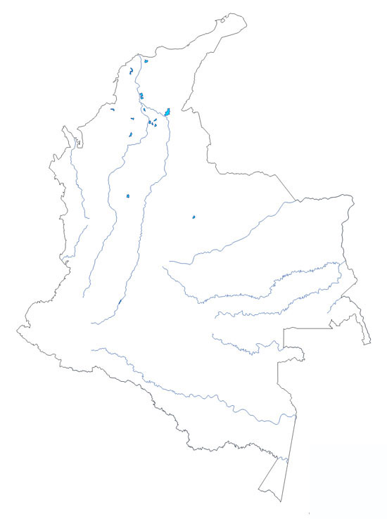 Mapa De Ríos De Colombia Mudo Saberia