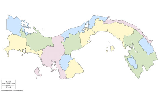 Mapa De Ríos De Panamá Mudo Saberia